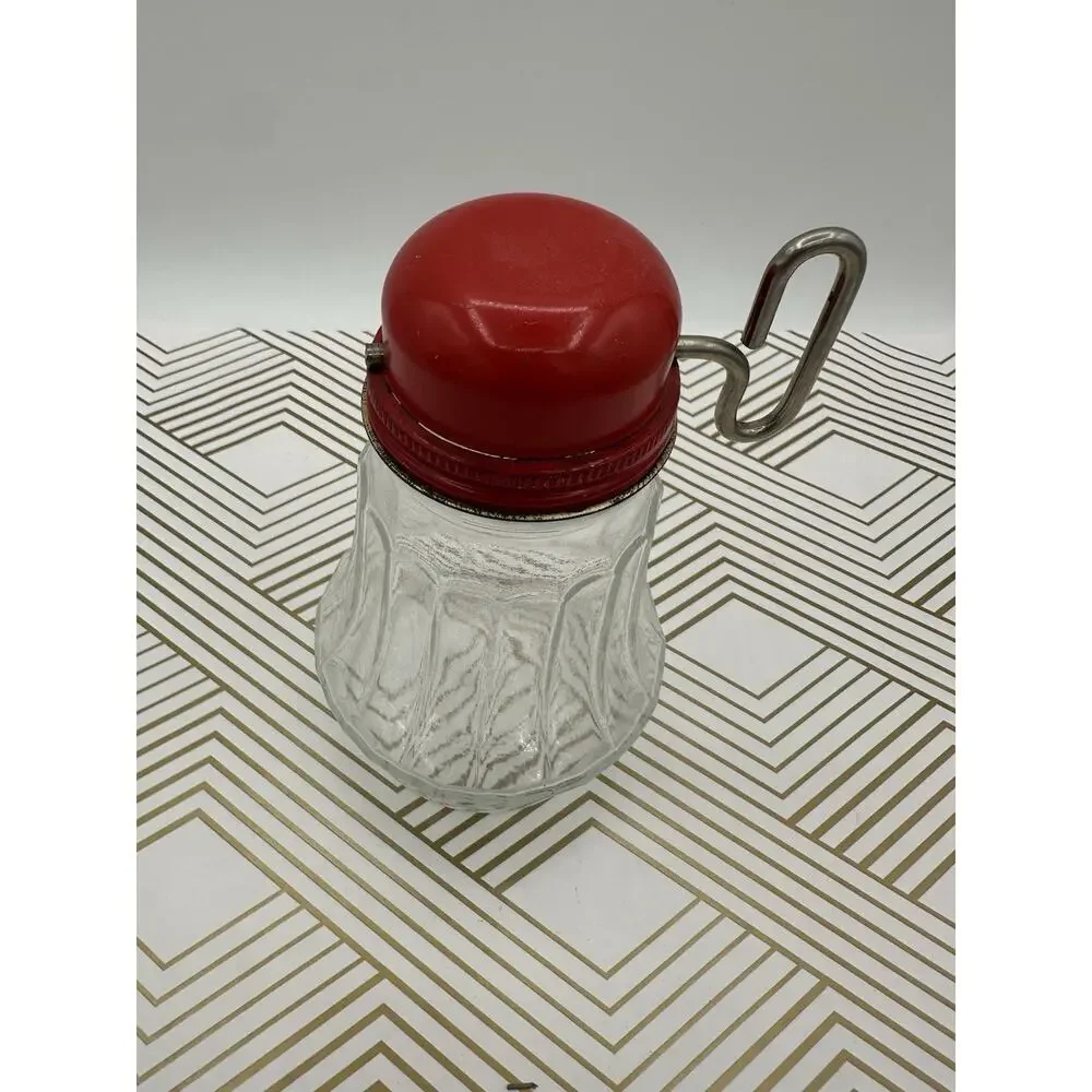 VTG Federal Turn Key Nut Meat Grinder Red Lid & Top Kitchen Farm Decor